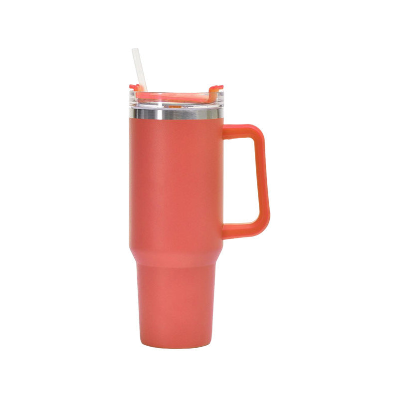 40oz Car Cup Car thermos cup 304 stainless steel straw Large capacity ice bully cup cold handle cup