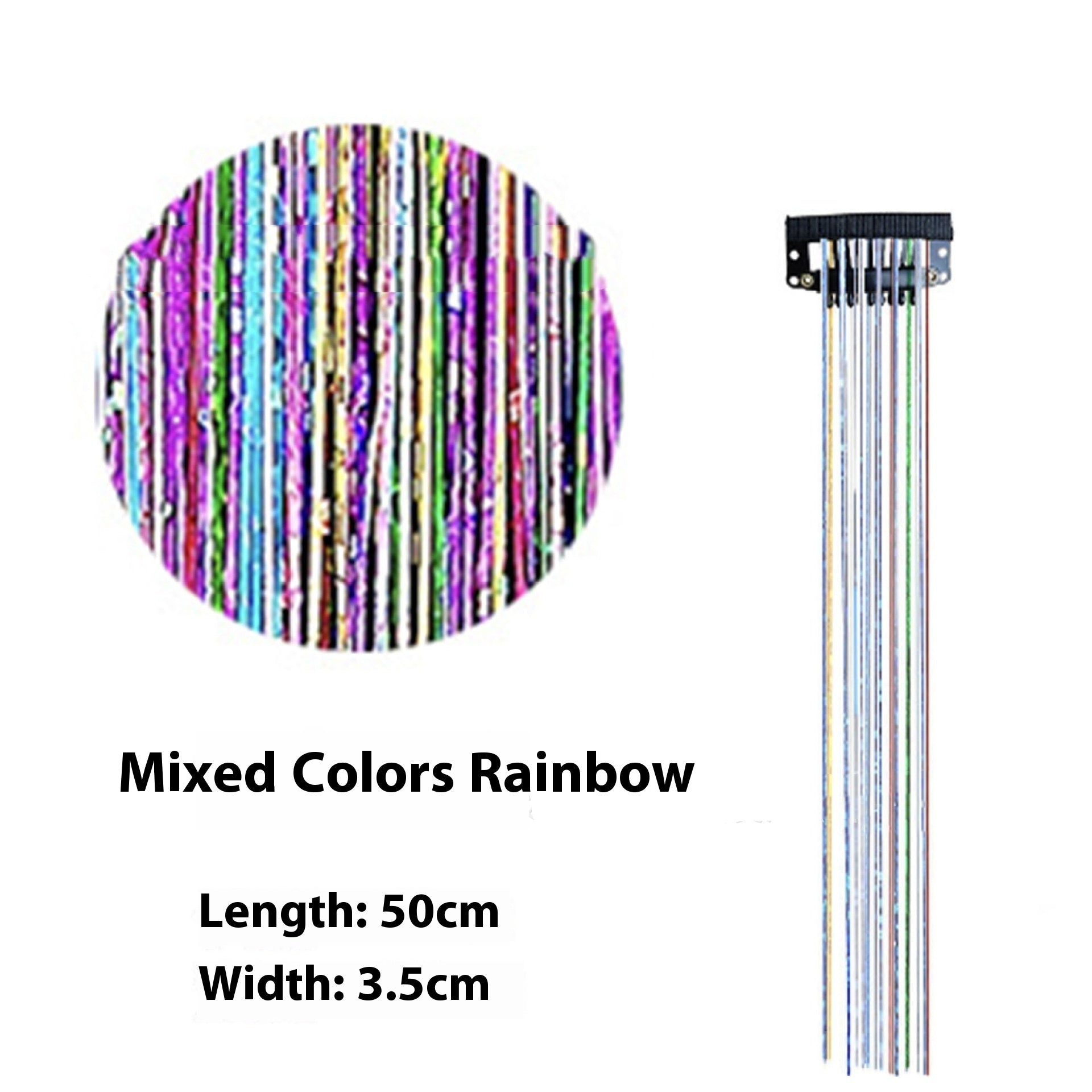 Sparkle Hair Strands Clip-In Extensions – Glitter Laser Wire Highlights