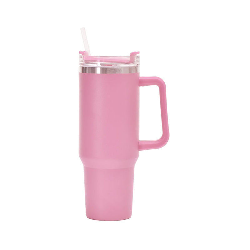 40oz Car Cup Car thermos cup 304 stainless steel straw Large capacity ice bully cup cold handle cup