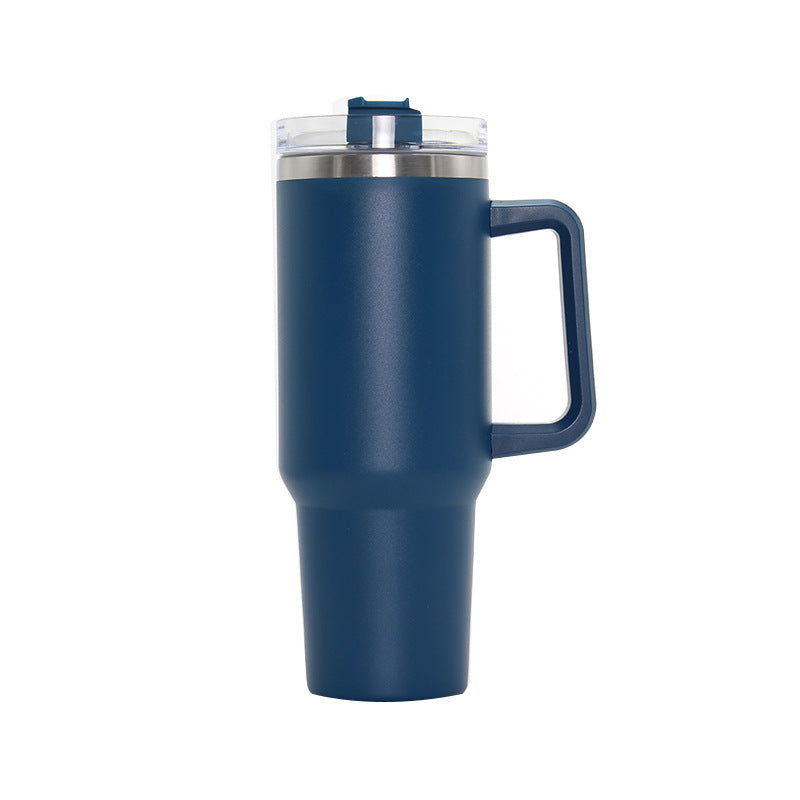 40oz Car Cup Car thermos cup 304 stainless steel straw Large capacity ice bully cup cold handle cup