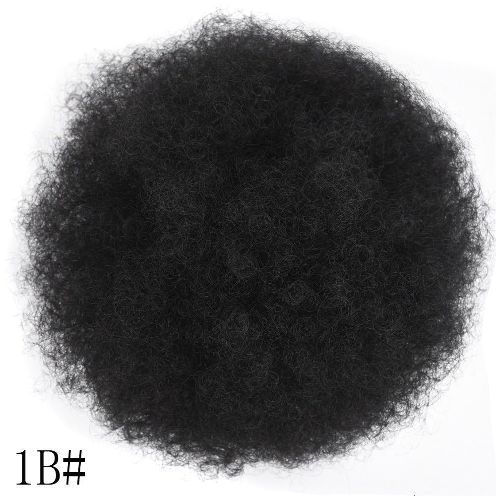 Kinkycurl Afro Puff Drawstring Bun – Large Fluffy Micro-Curly Wig