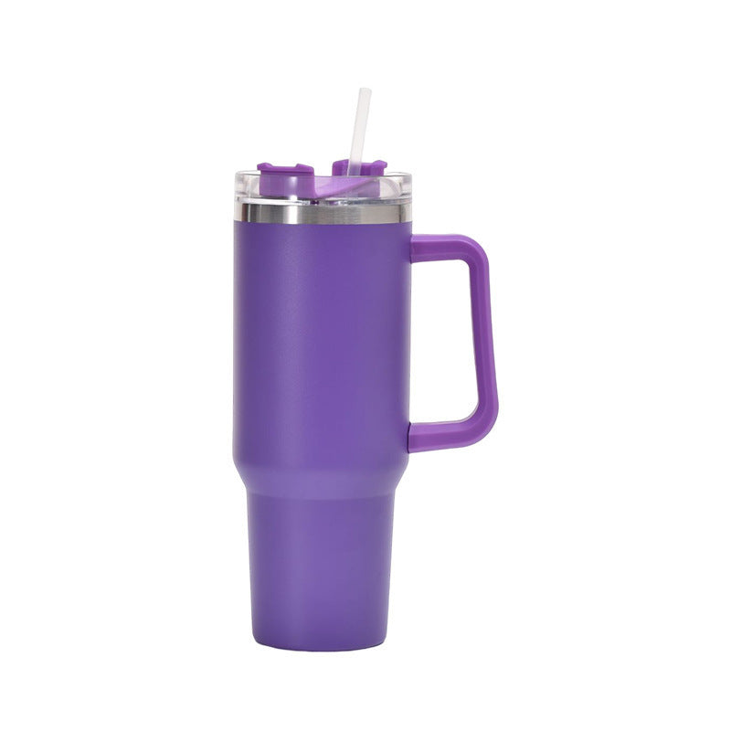 40oz Car Cup Car thermos cup 304 stainless steel straw Large capacity ice bully cup cold handle cup