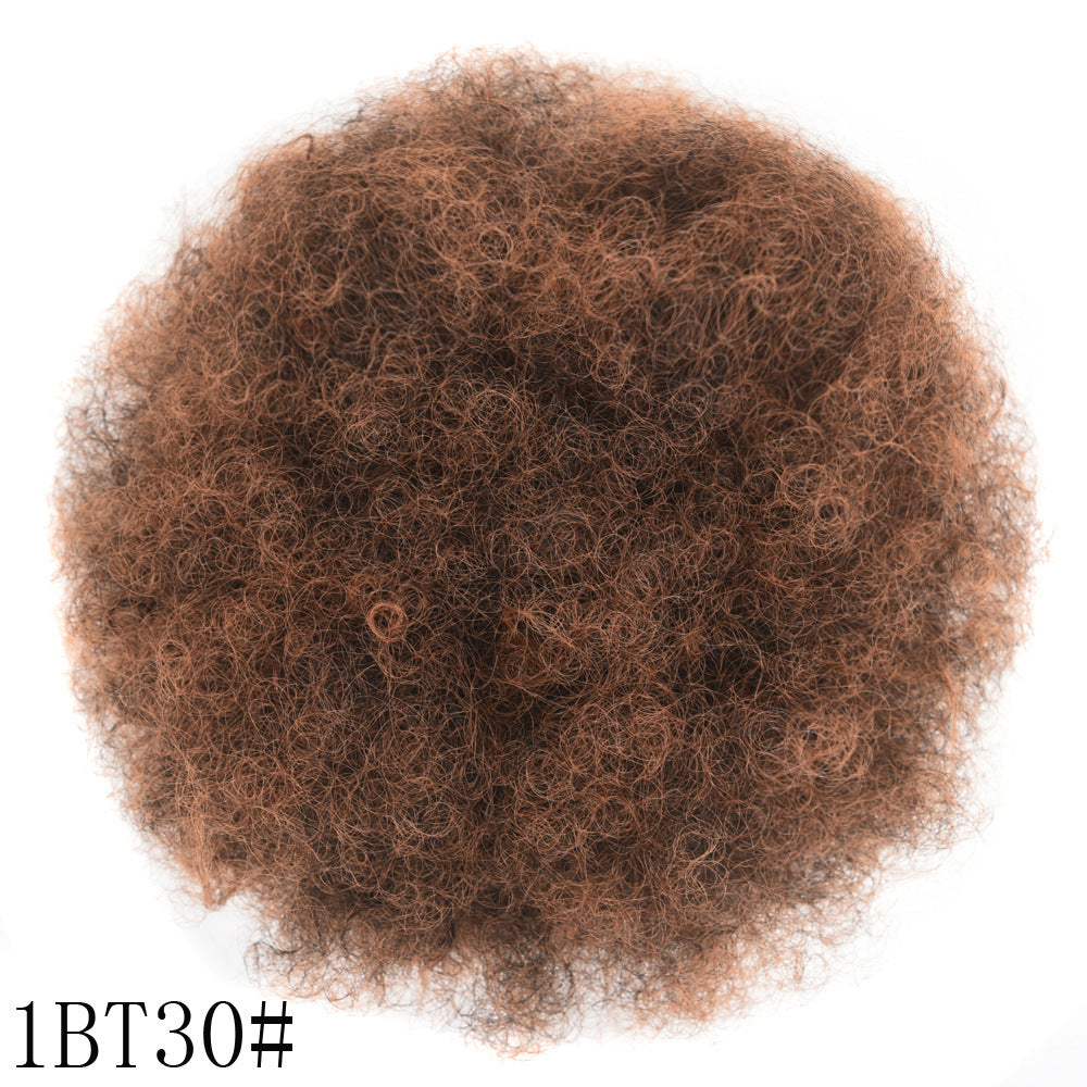 Kinkycurl Afro Puff Drawstring Bun – Large Fluffy Micro-Curly Wig