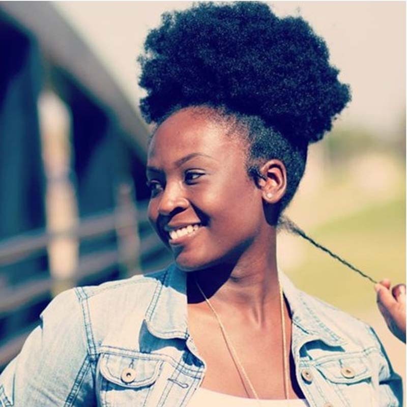 Kinkycurl Afro Puff Drawstring Bun – Large Fluffy Micro-Curly Wig