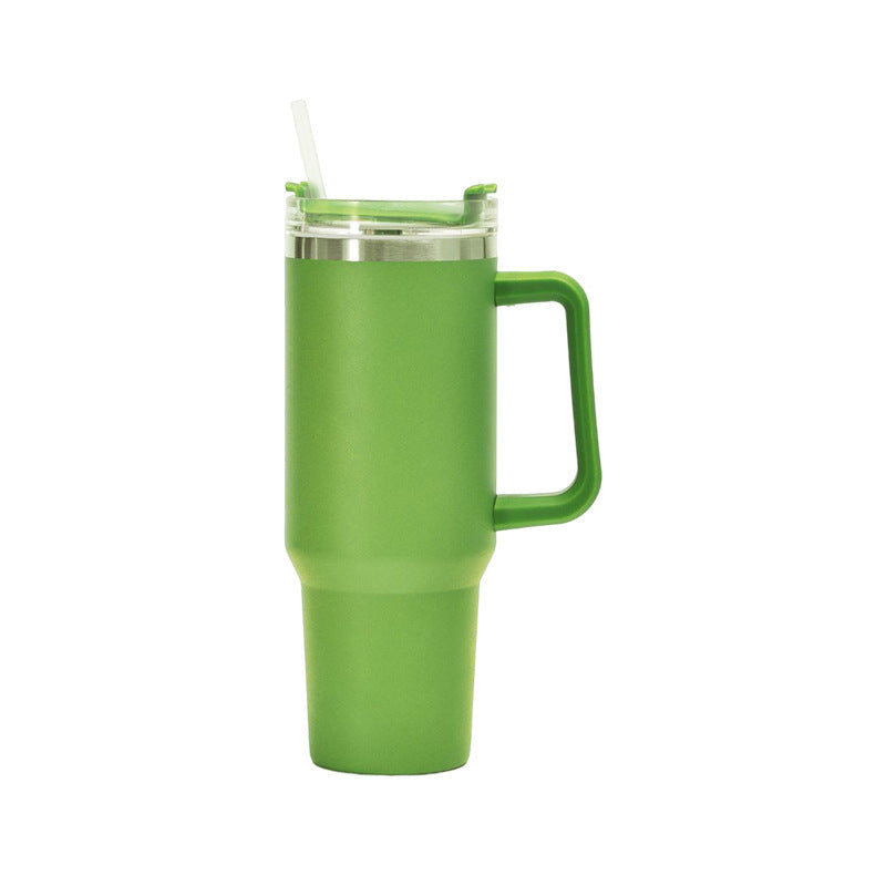 40oz Car Cup Car thermos cup 304 stainless steel straw Large capacity ice bully cup cold handle cup