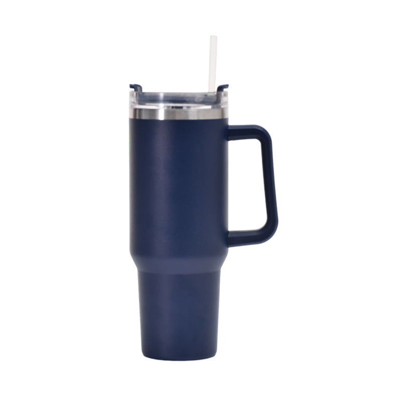 40oz Car Cup Car thermos cup 304 stainless steel straw Large capacity ice bully cup cold handle cup