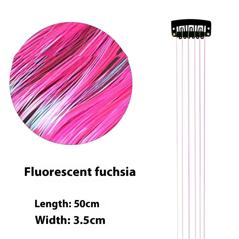 Sparkle Hair Strands Clip-In Extensions – Glitter Laser Wire Highlights