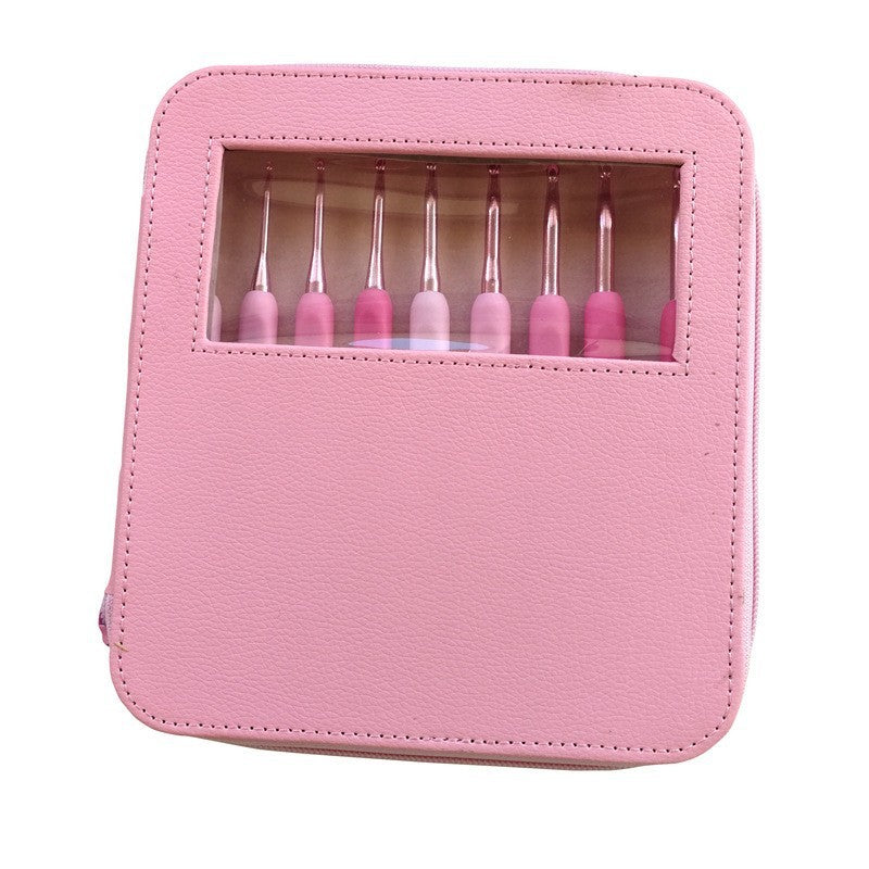 Deluxe Soft Grip Crochet Hook Set – 8-Piece Ergonomic Knitting & Braiding Kit with Storage Case