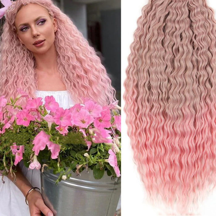 Water Ripple Crochet Braiding Hair Extensions – Long Synthetic Curls (24" – Multiple Colours)