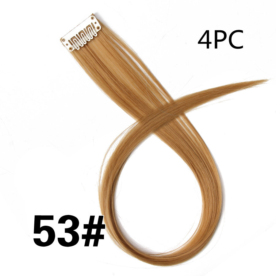 Rainbow Colour Hair Extension Strands – 18” Straight Clip-In Highlights