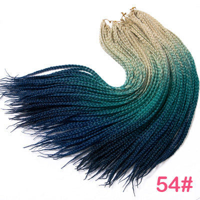 Gradient Colour Three-Strand Braided Wig – 24″ Heat-Resistant Synthetic Fibre