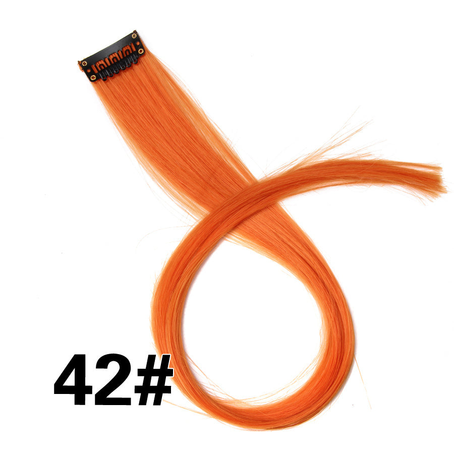 Rainbow Colour Hair Extension Strands – 18” Straight Clip-In Highlights