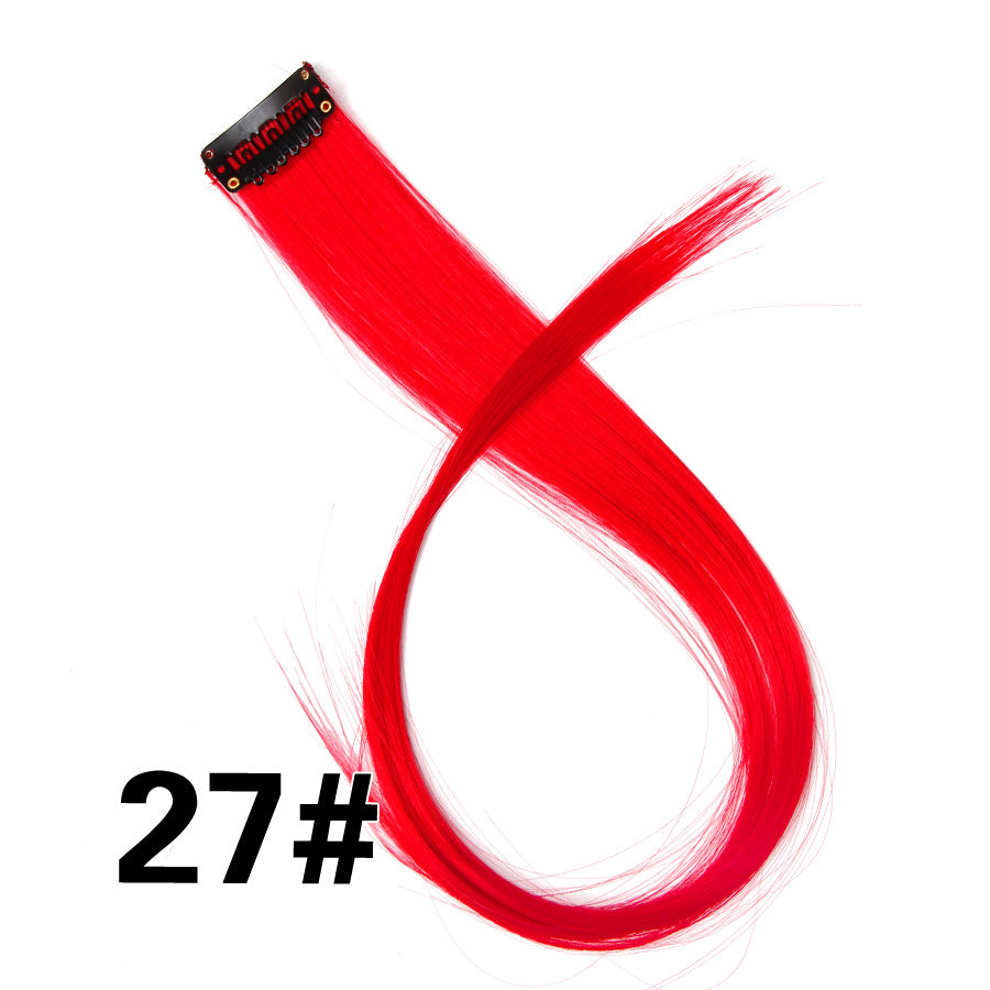 Rainbow Colour Hair Extension Strands – 18” Straight Clip-In Highlights