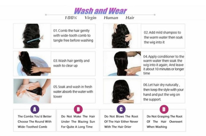 Human Hair Deep Wave Weave – 13×4 Lace Frontal, Natural Black, 10–26 Inch