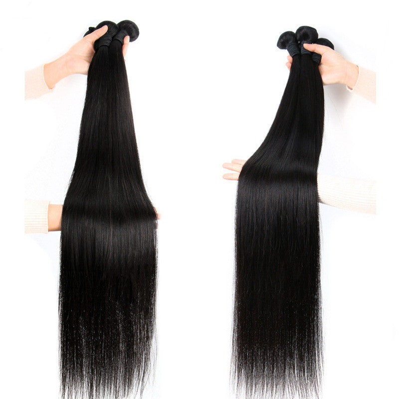 Peruvian Straight Human Hair Weave – Smooth & Silky Bundles (Natural Black)