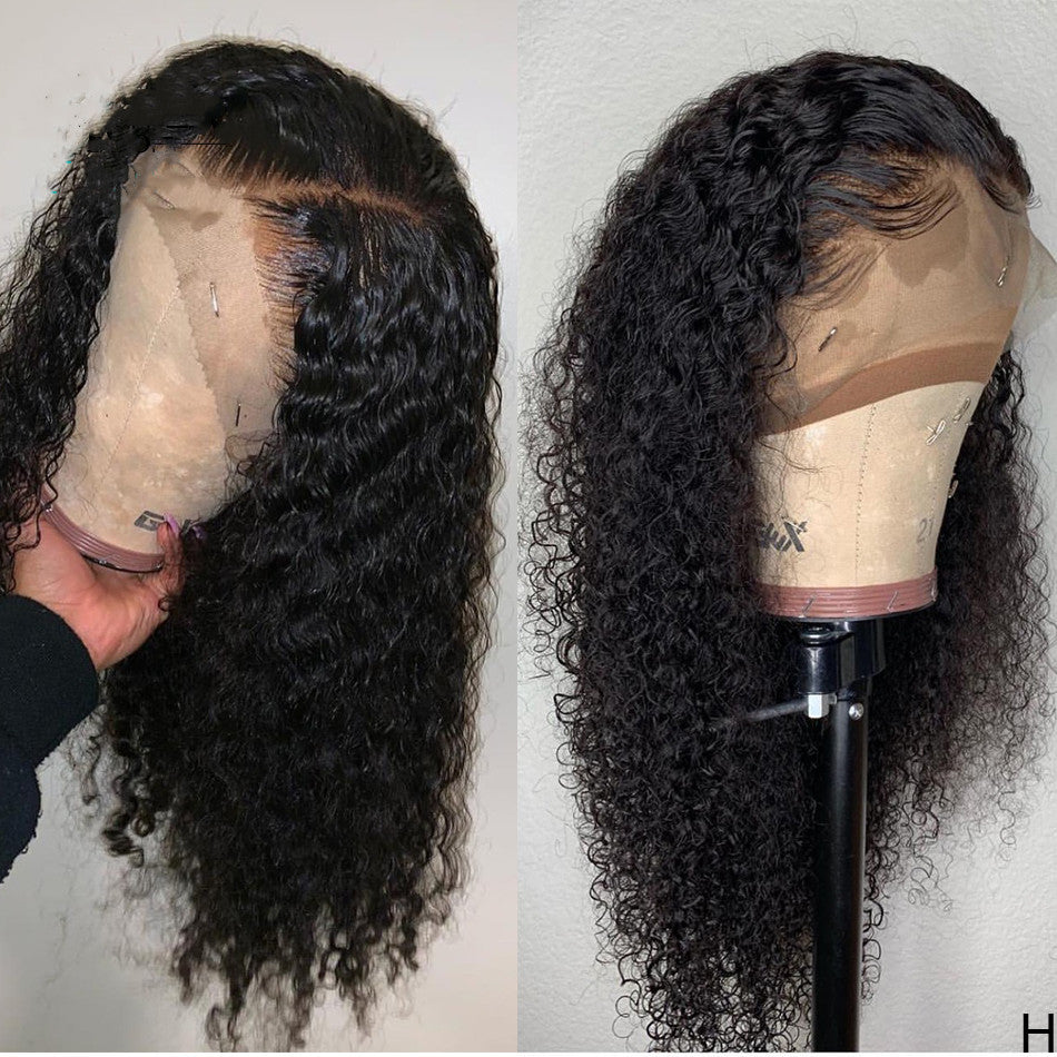 Human Hair Lace Front Wig – Deep Curly Natural Style (16–26 inch)