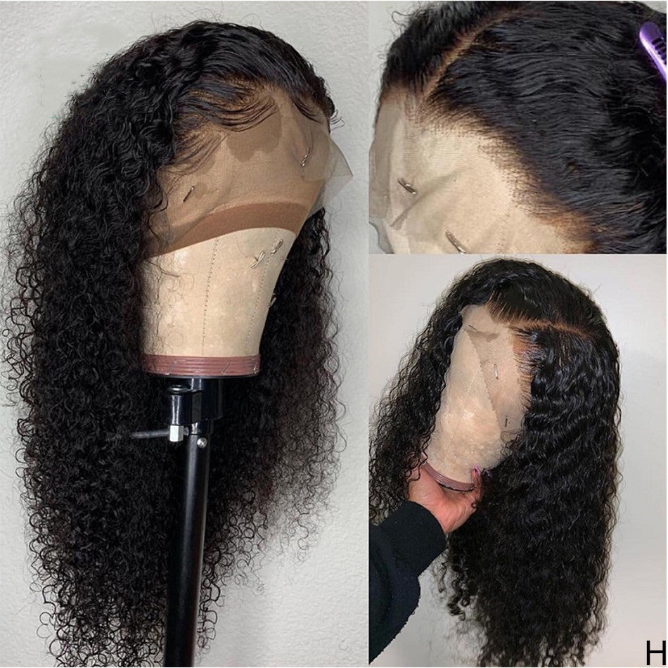 Human Hair Lace Front Wig – Deep Curly Natural Style (16–26 inch)