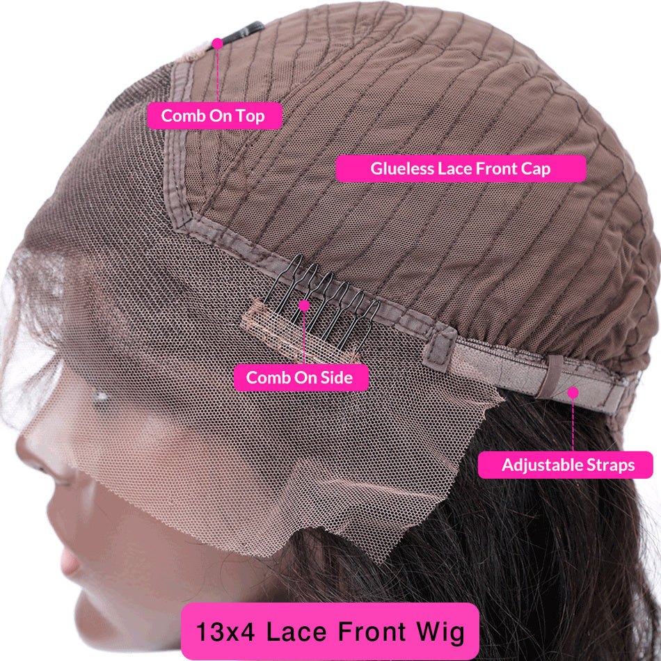 Human Hair Lace Front Wig – Deep Curly Natural Style (16–26 inch)