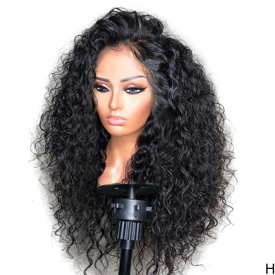 Human Hair Lace Front Wig – Deep Curly Natural Style (16–26 inch)