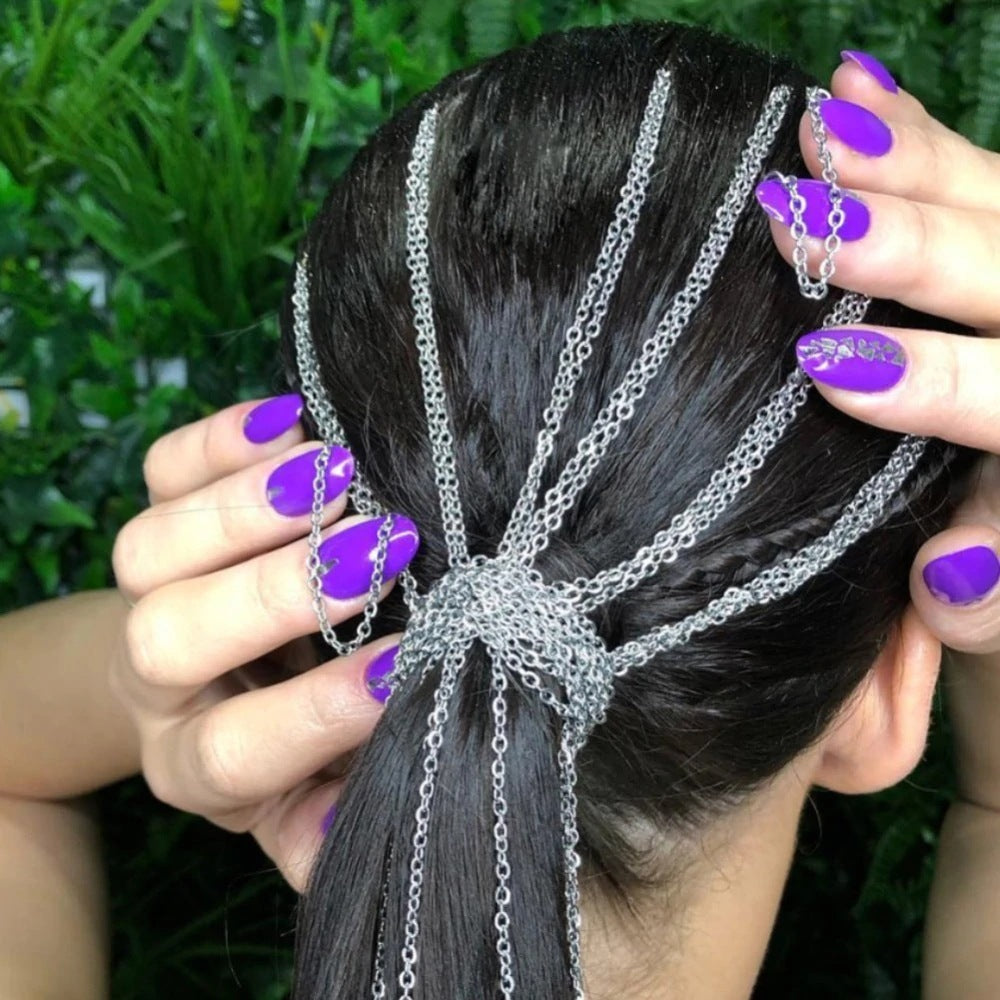 Boho Braided Hair Chain – Ethnic Metal Accessory for Braids & Festival Hairstyles