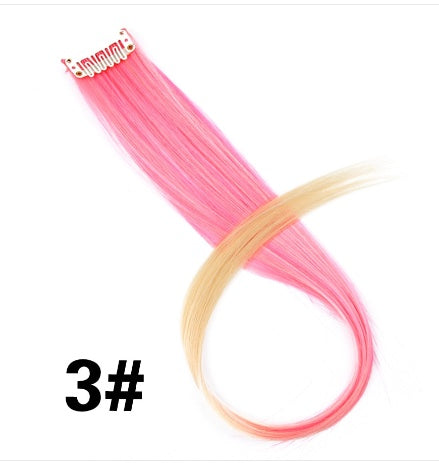 Rainbow Colour Hair Extension Strands – 18” Straight Clip-In Highlights