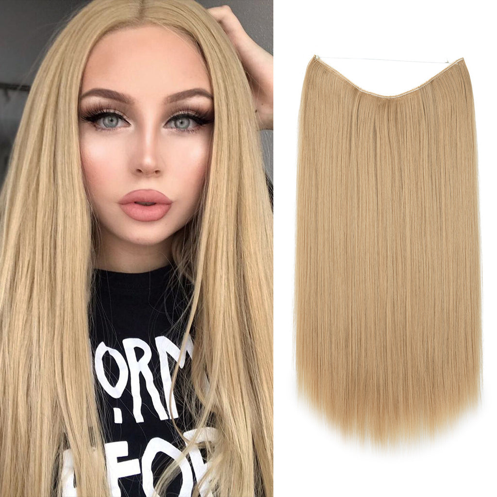 Long Straight Synthetic Clip-In Hair Extensions – Natural Shine, Heat-Resistant & Easy Fit