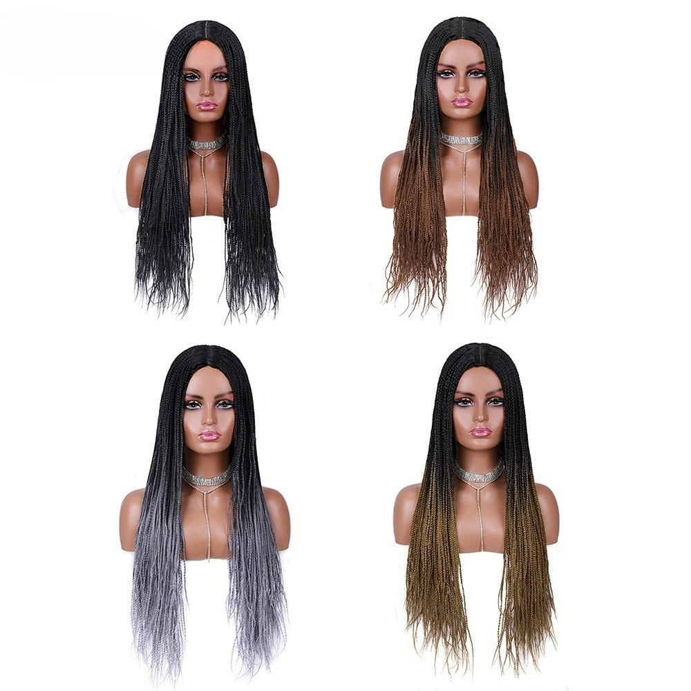 African Braid Long Synthetic Wig – Box Braids Style (24")