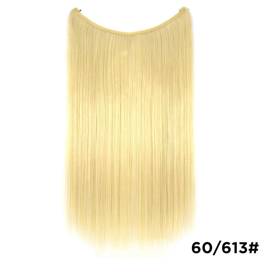 22" Invisible Wire Hair Extension – Silky Straight Secret Fish Line