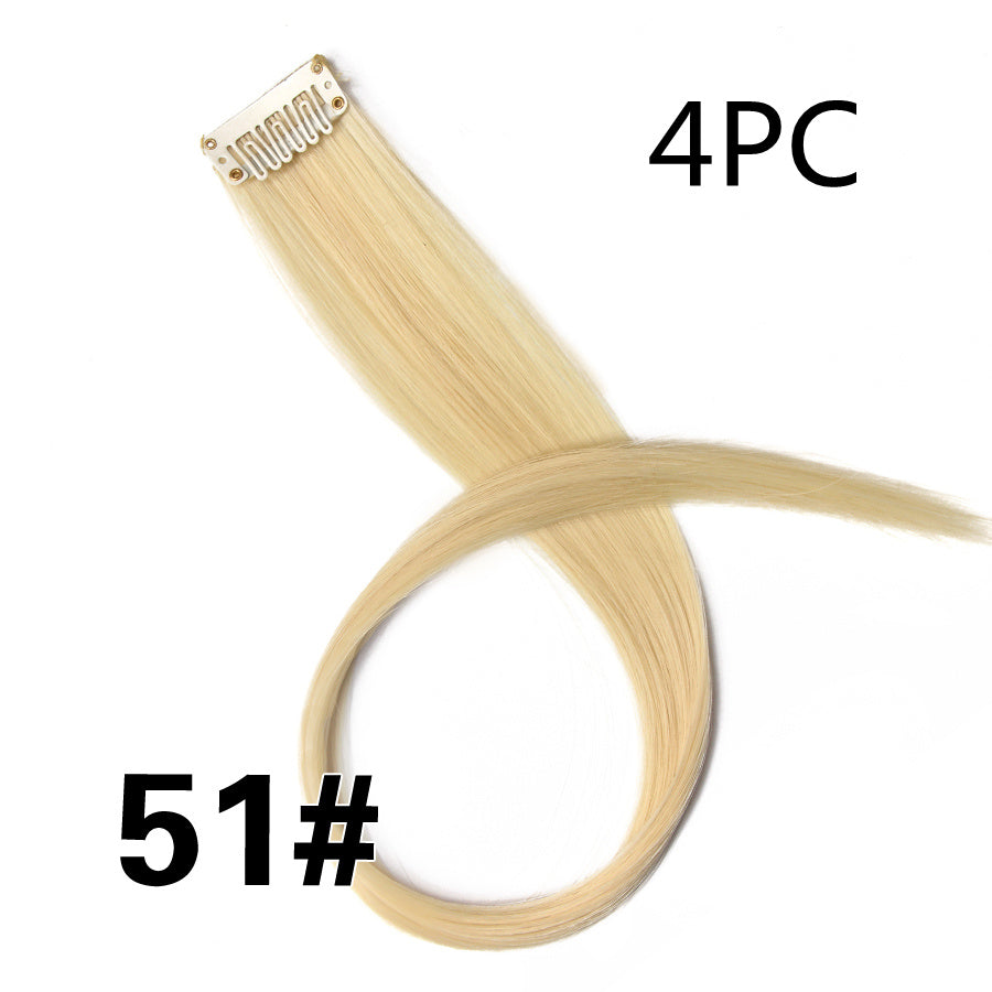 Rainbow Colour Hair Extension Strands – 18” Straight Clip-In Highlights