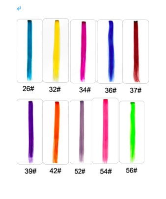 Rainbow Colour Hair Extension Strands – 18” Straight Clip-In Highlights