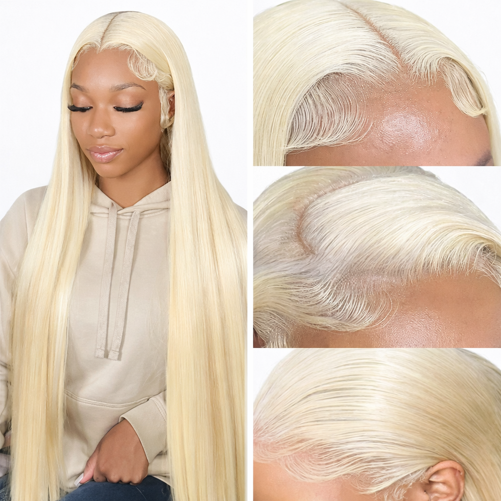 613 Blonde Straight Wig – Human Hair HD 13x4 Lace Front