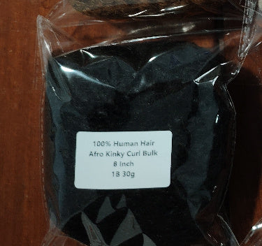 Afro Kinky Curly Human Hair Bulk – 50g Fluffy Natural Weaving Extensions