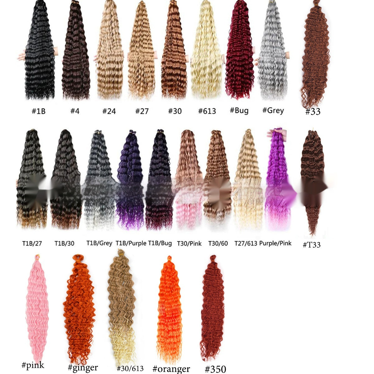 Deep Wave Crochet Hair Extensions – Long Latin Curly Style (24–30 inch, Multiple Colours)