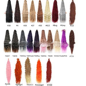 Deep Wave Crochet Hair Extensions – Long Latin Curly Style (24–30 inch, Multiple Colours)