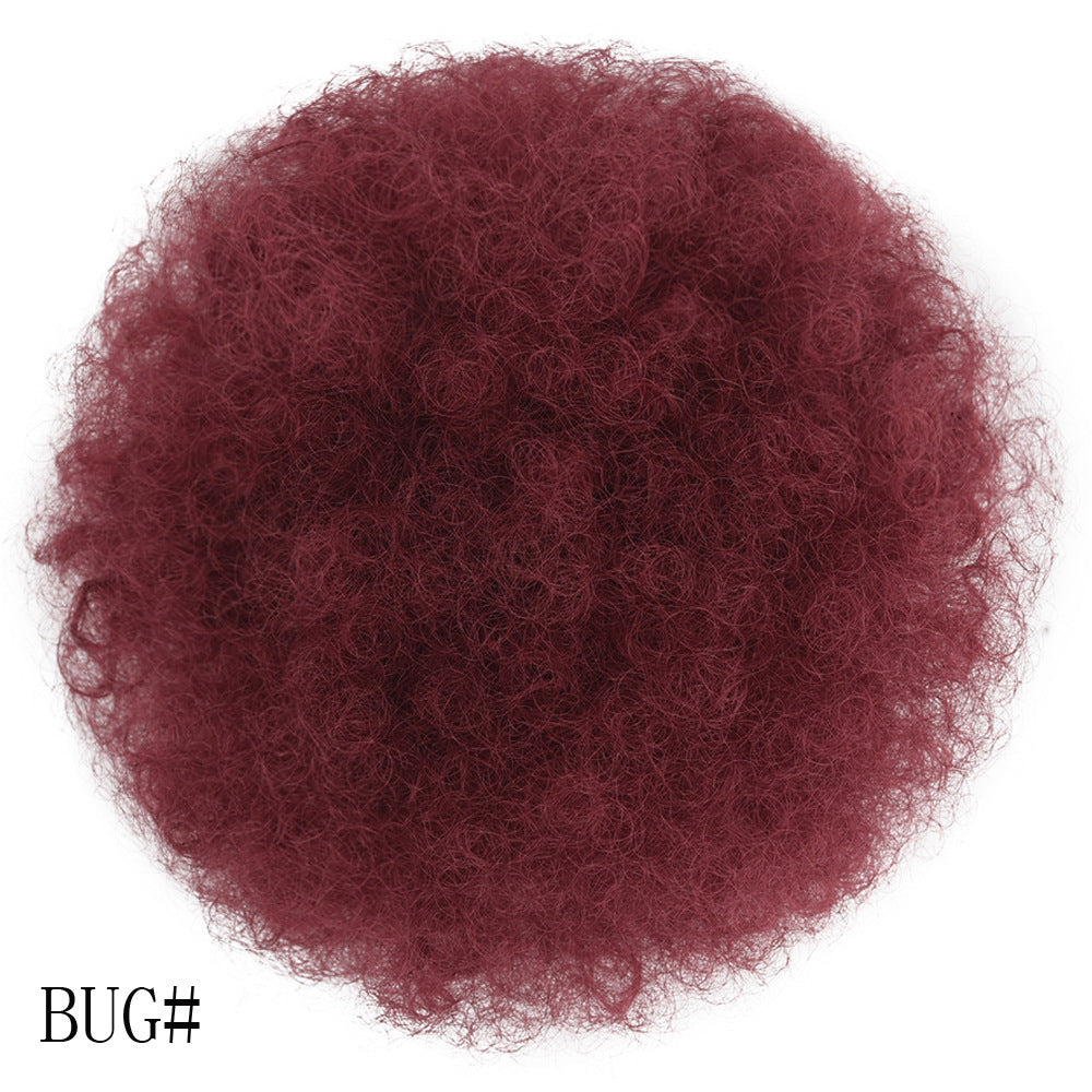 Kinkycurl Afro Puff Drawstring Bun – Large Fluffy Micro-Curly Wig