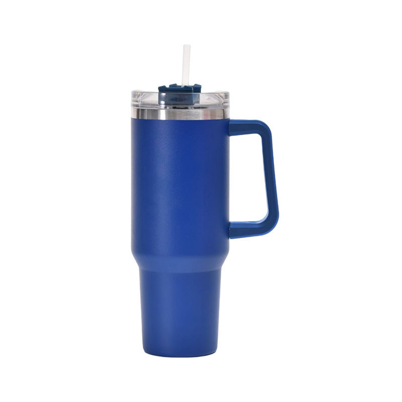 40oz Car Cup Car thermos cup 304 stainless steel straw Large capacity ice bully cup cold handle cup