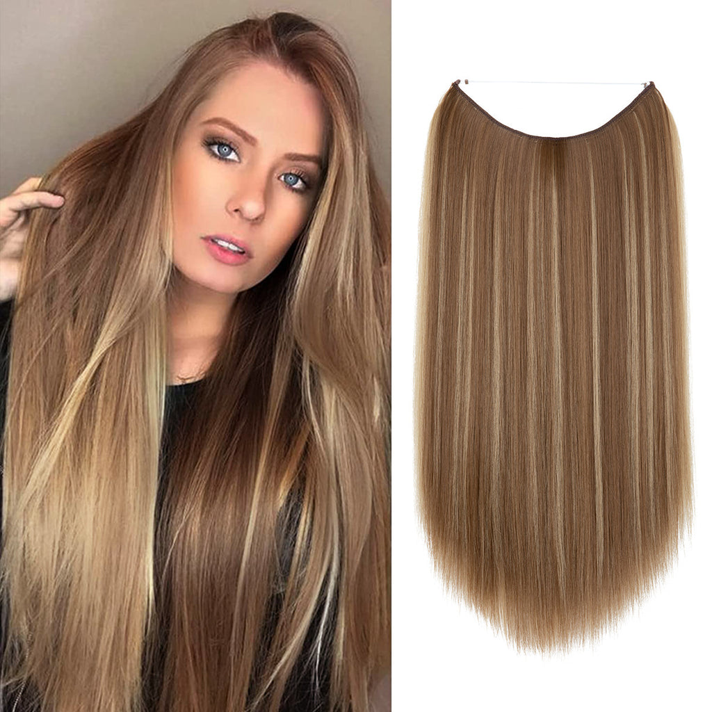 Long Straight Synthetic Clip-In Hair Extensions – Natural Shine, Heat-Resistant & Easy Fit
