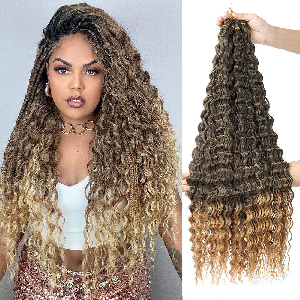 African Chemical Fiber Crochet Long Curly Wig
