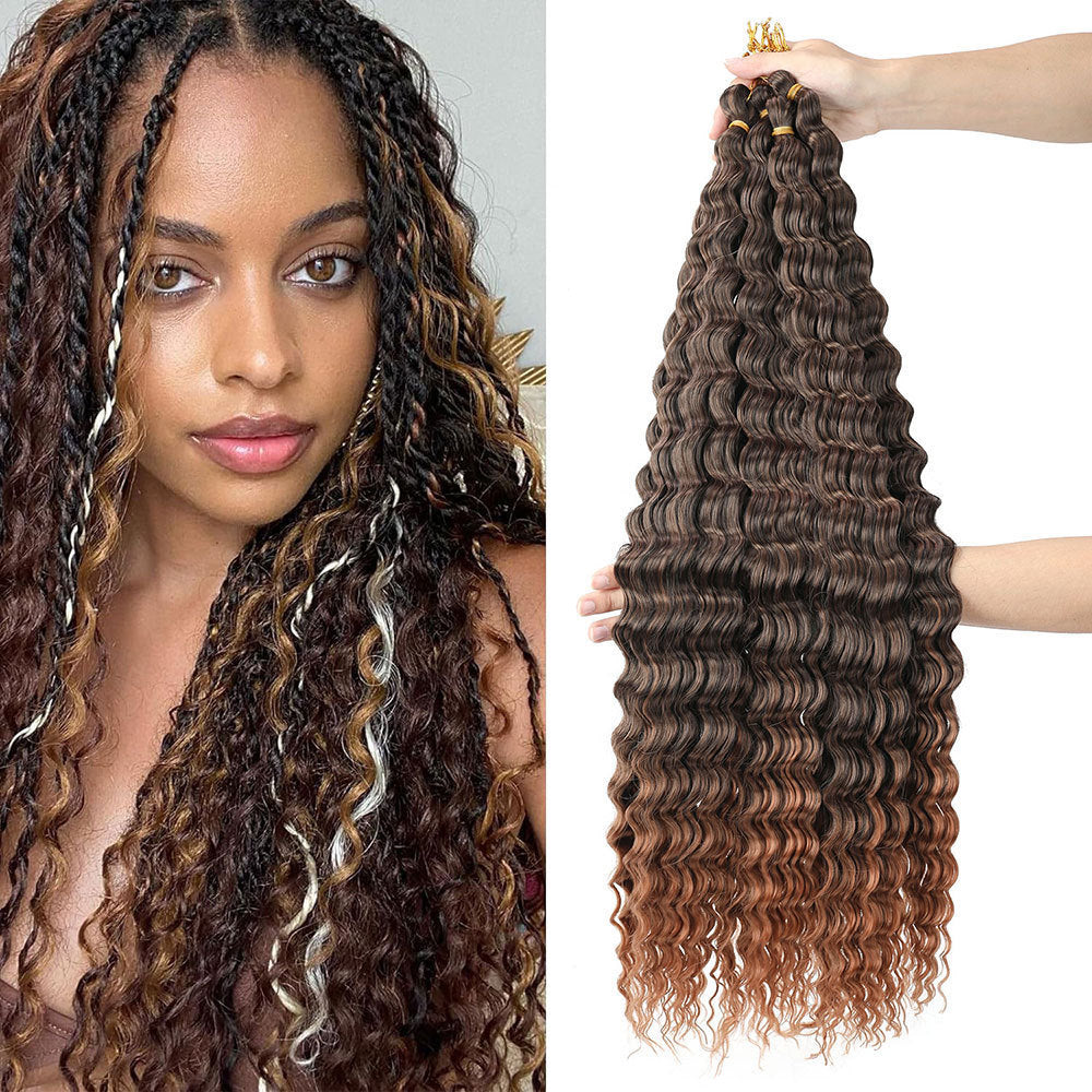 African Chemical Fiber Crochet Long Curly Wig