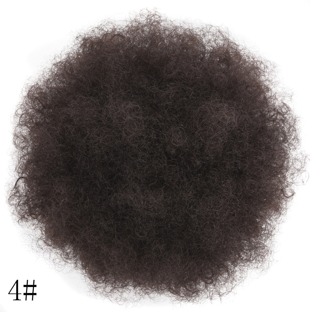 Kinkycurl Afro Puff Drawstring Bun – Large Fluffy Micro-Curly Wig
