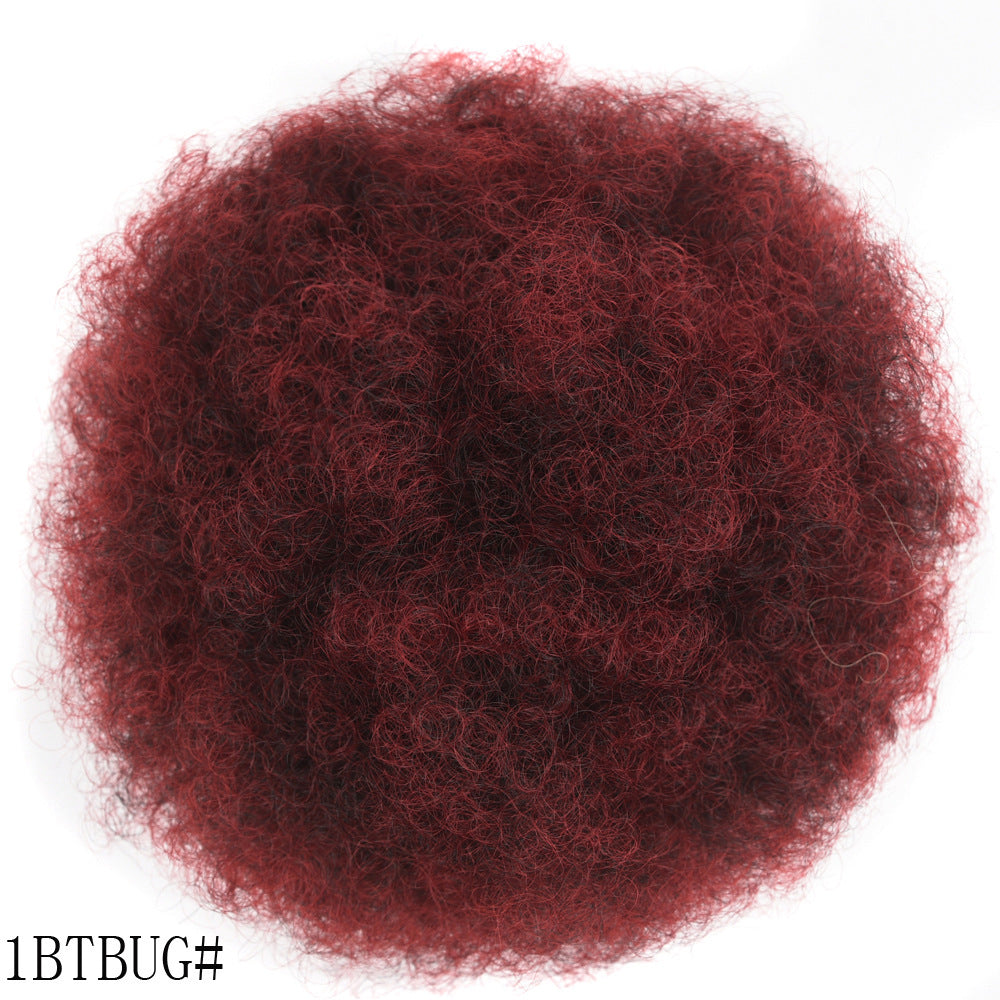 Kinkycurl Afro Puff Drawstring Bun – Large Fluffy Micro-Curly Wig