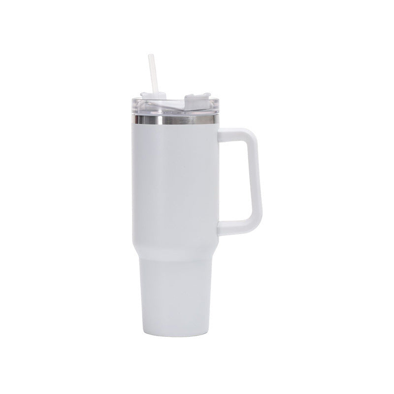 40oz Car Cup Car thermos cup 304 stainless steel straw Large capacity ice bully cup cold handle cup