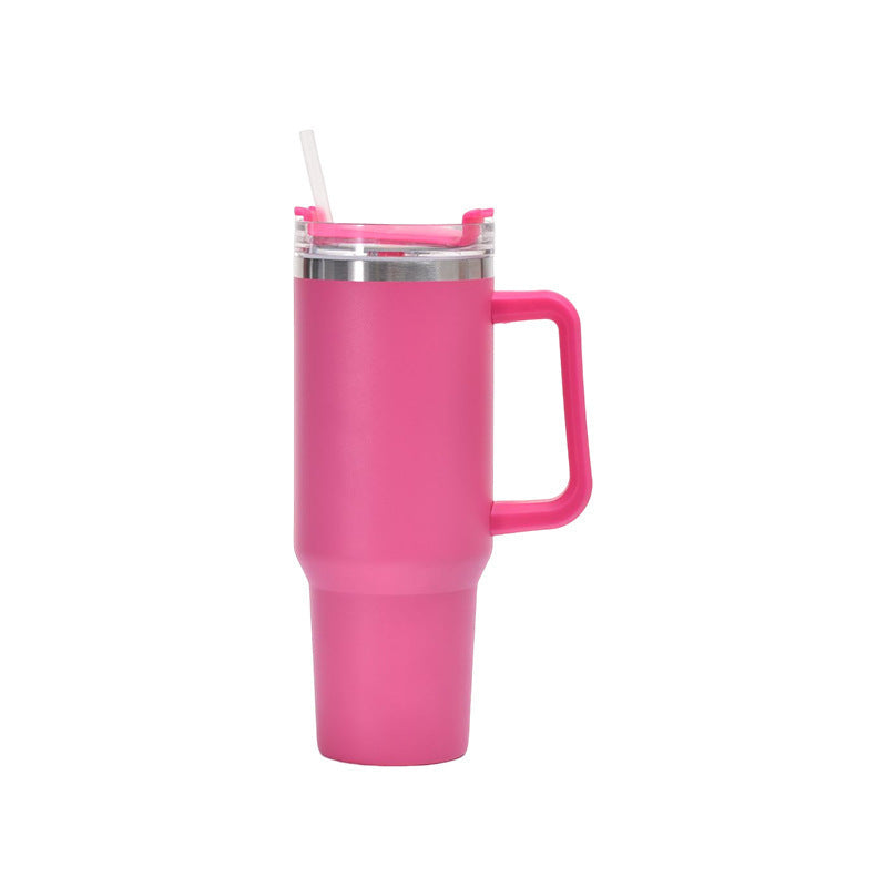 40oz Car Cup Car thermos cup 304 stainless steel straw Large capacity ice bully cup cold handle cup