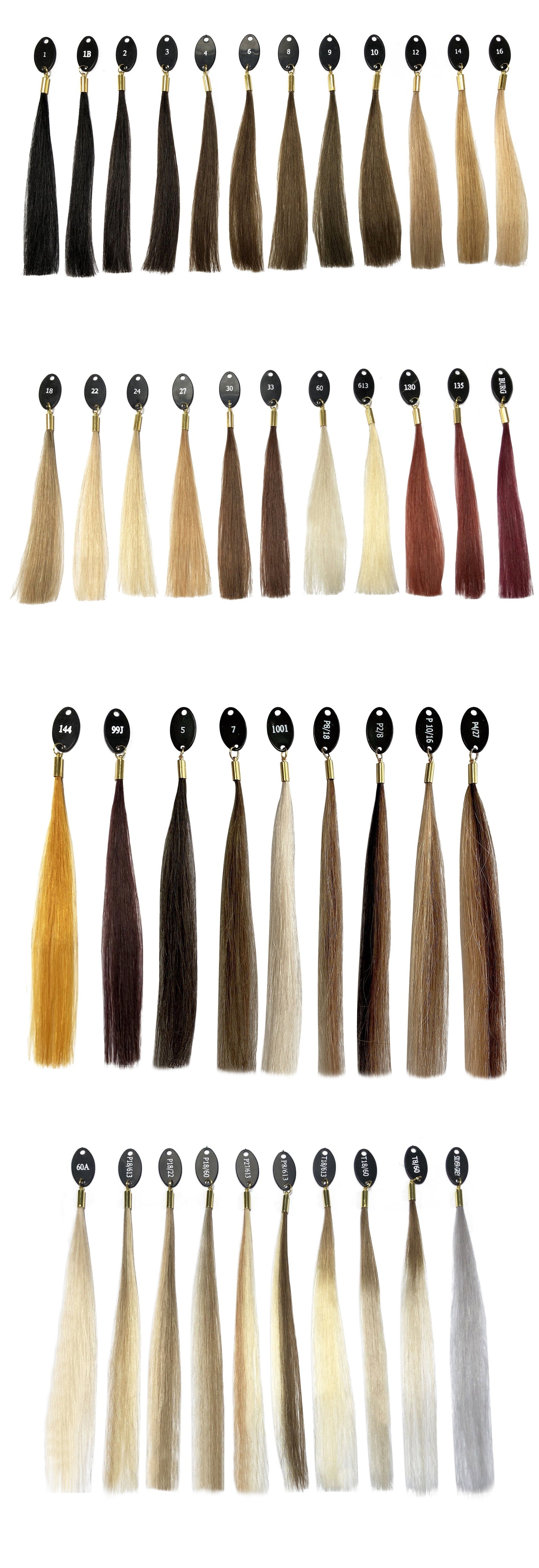 Professional Hair Color Ring Board – Human Hair Swatch Set