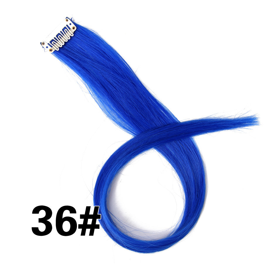 Rainbow Colour Hair Extension Strands – 18” Straight Clip-In Highlights