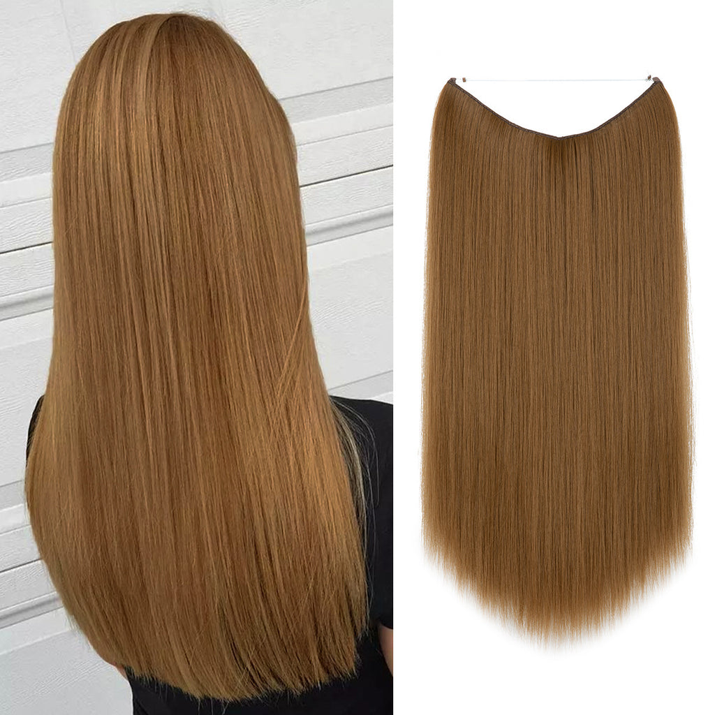Long Straight Synthetic Clip-In Hair Extensions – Natural Shine, Heat-Resistant & Easy Fit