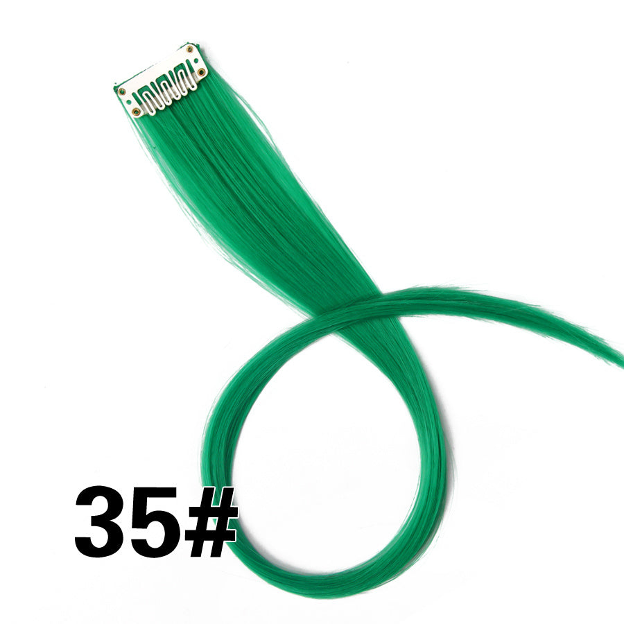 Rainbow Colour Hair Extension Strands – 18” Straight Clip-In Highlights