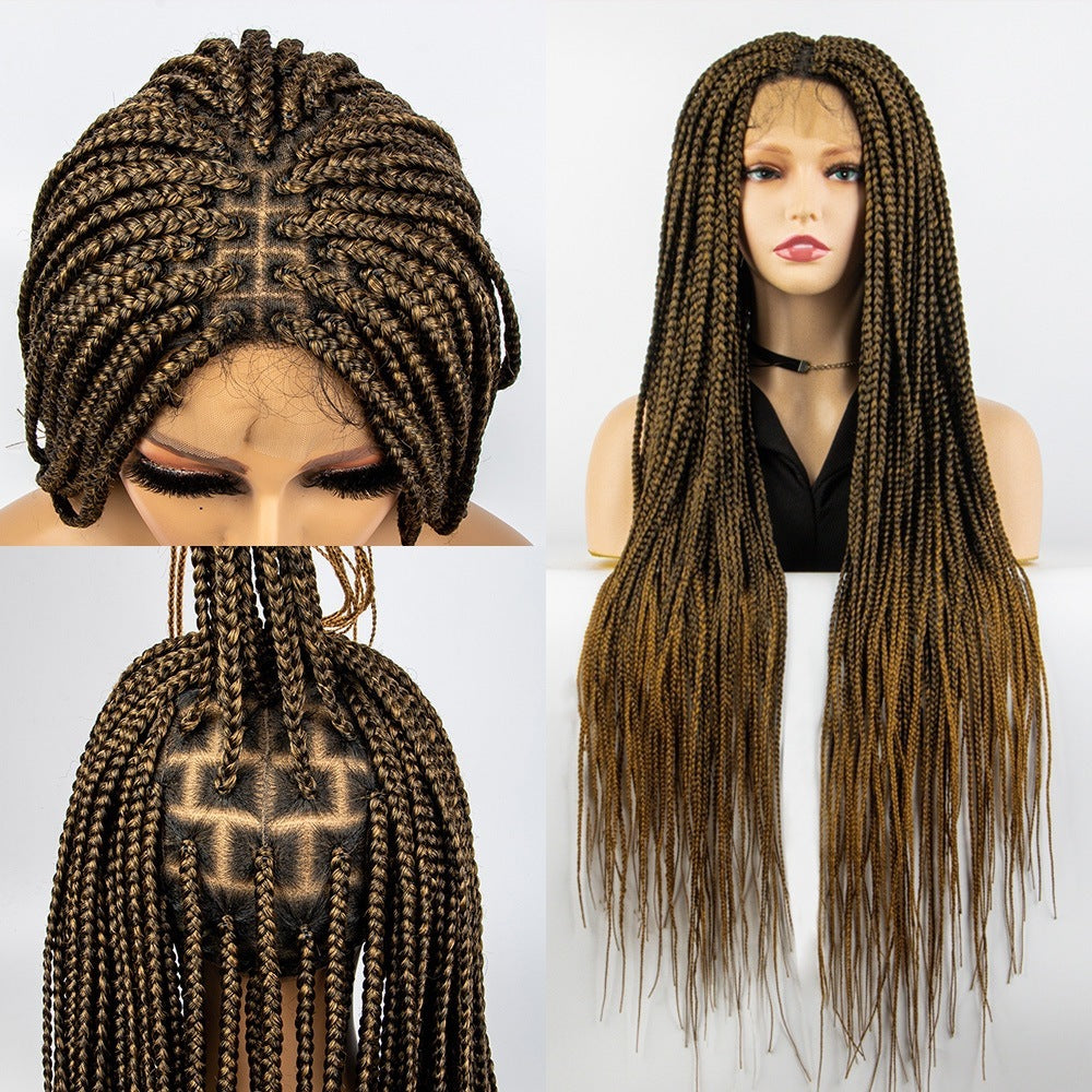 Women’s Full Lace Braided Wig – 36" Long Synthetic Protective Style