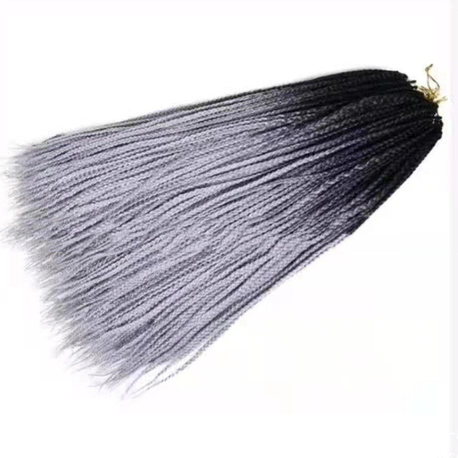 Gradient Colour Three-Strand Braided Wig – 24″ Heat-Resistant Synthetic Fibre