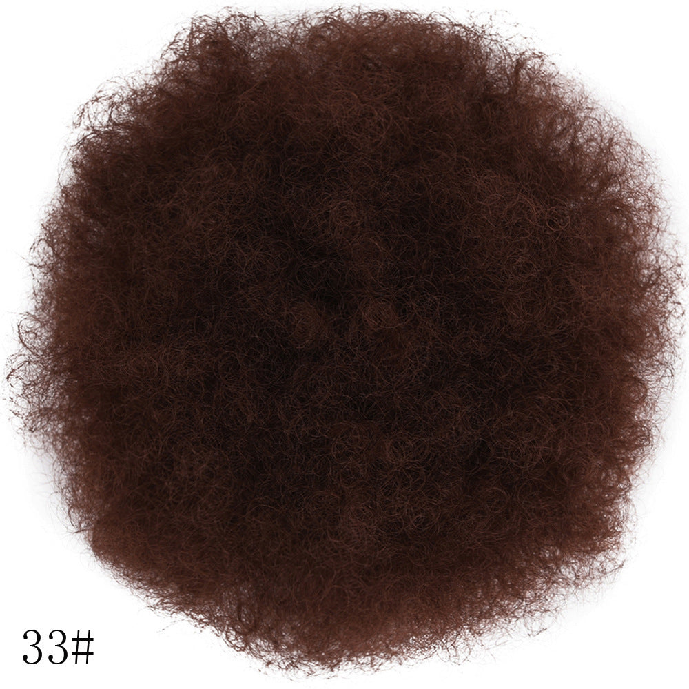 Kinkycurl Afro Puff Drawstring Bun – Large Fluffy Micro-Curly Wig